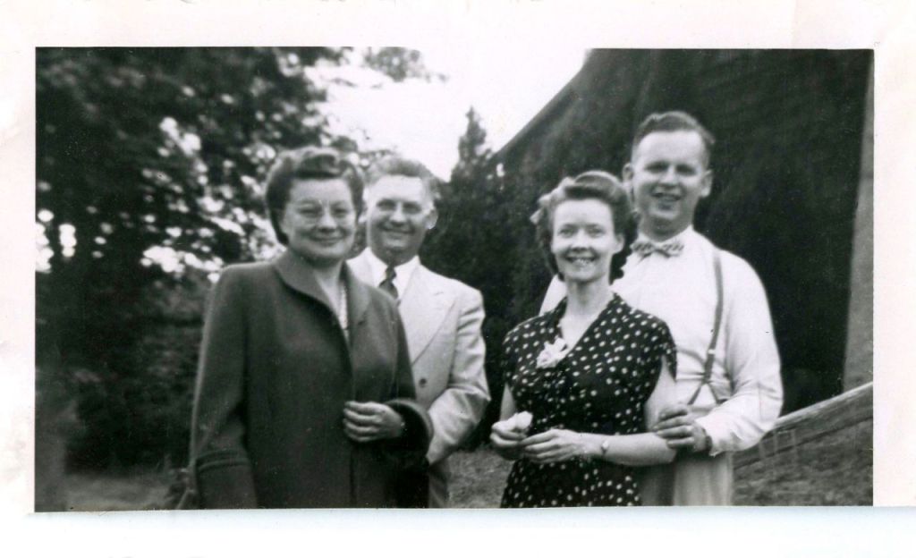 L to R: Mildred & James Apple, Norma & Mayo McPherson